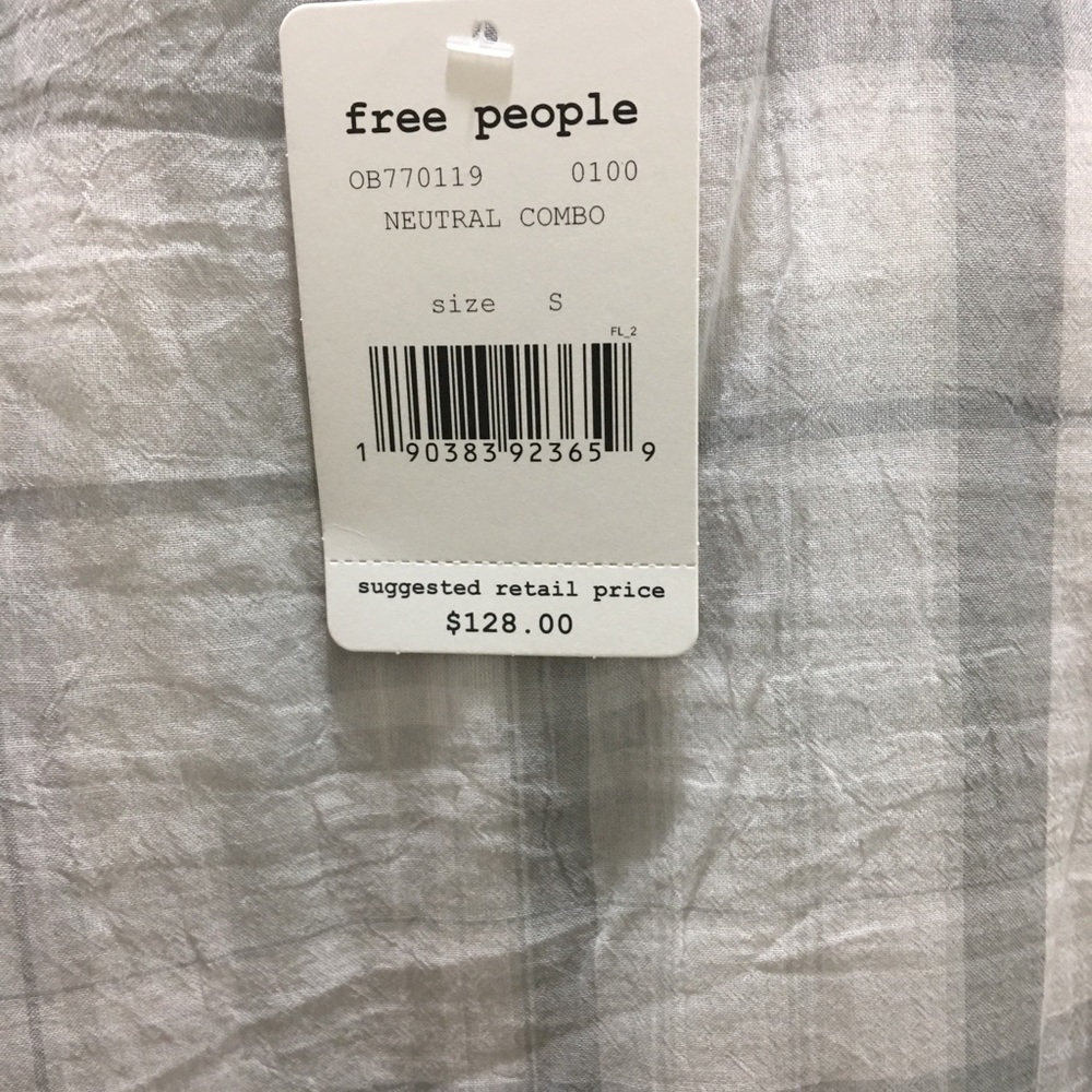 NWT Free People plaid mini dress - Picture 6 of 6